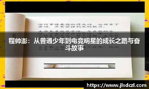 程帅澎：从普通少年到电竞明星的成长之路与奋斗故事